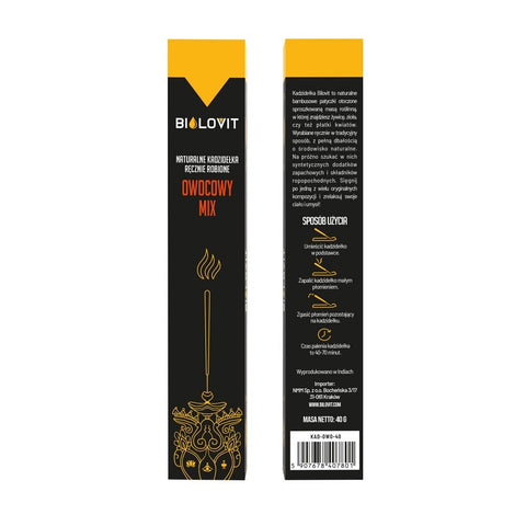Naturalne kadzidełka zapachowe Owocowy Mix - 40 g