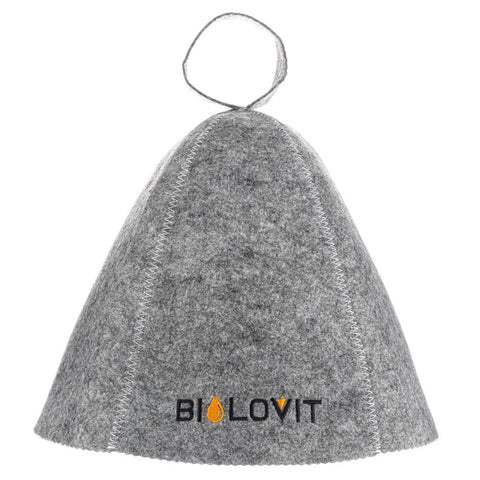 Bilovit Czapka do sauny filcowa szara