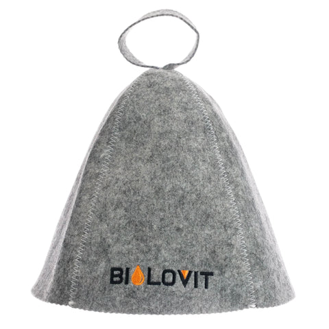 Bilovit Czapka do sauny filcowa szara