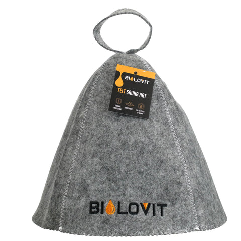Bilovit Czapka do sauny filcowa szara