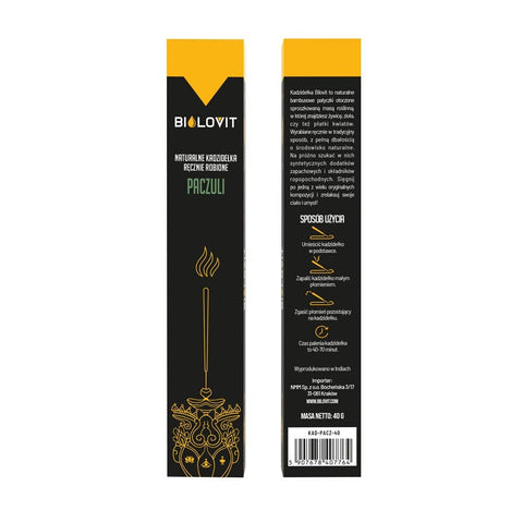 Bilovit Naturalne kadzidełka zapachowe Paczuli - 40 g