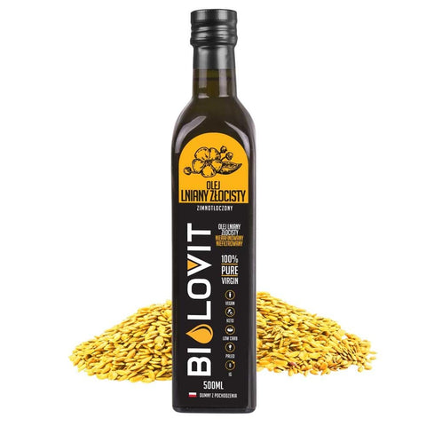 Bilovit Olej lniany złocisty zimnotłoczony 500 ml