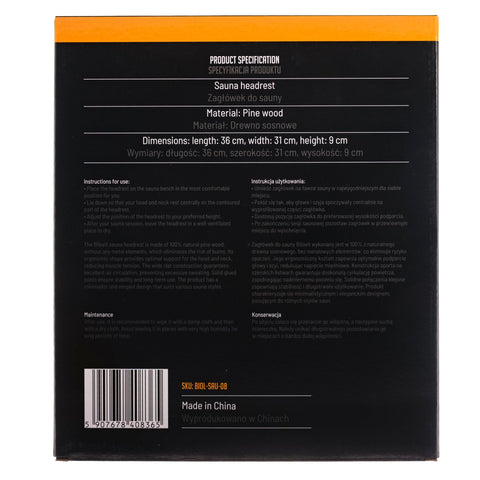 Bilovit Sosnowy zagłówek do sauny