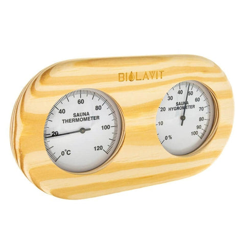 Bilovit Zestaw akcesoriów do sauny - 2 elementy (termometr z higrometrem + klepsydra)