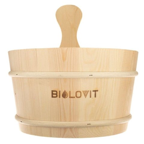 Bilovit Zestaw akcesoriów do sauny - 4 elementy (wiadro, łyżka, termometr, klepsydra)