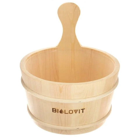 Bilovit Zestaw akcesoriów do sauny - 4 elementy (wiadro, łyżka, termometr, klepsydra)