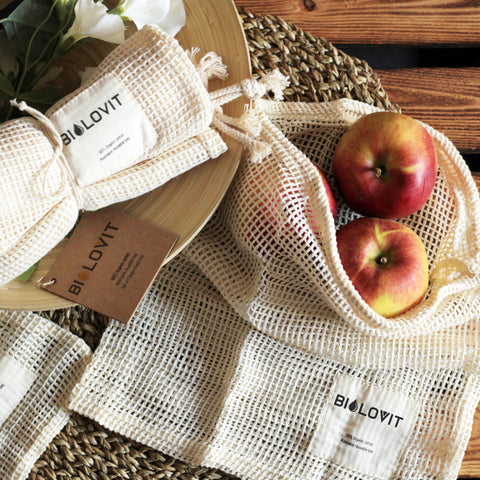 Zestaw worków na zakupy Zero Waste - 3 sztuki