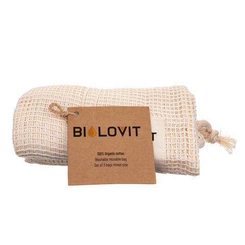 Bilovit Zestaw worków na zakupy Zero Waste - 3 sztuki