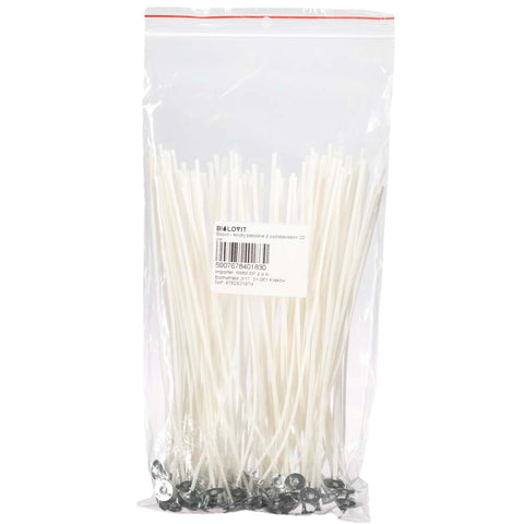 Bilovit Bilovit Knoty plecione do świec z podstawkami, 20 cm - 100 sztuk