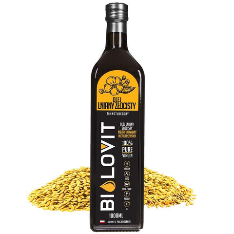 Bilovit Olej lniany złocisty zimnotłoczony 1000 ml