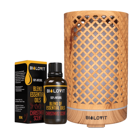 Bilovit Zestaw Dyfuzor Ultradźwiękowy + Olejek eteryczny Zapach Świąt 100 ml