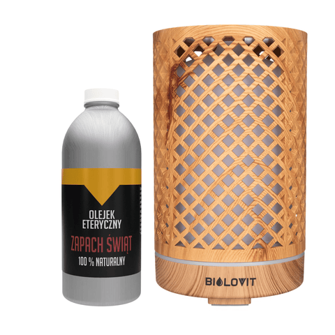 Bilovit Zestaw Dyfuzor Ultradźwiękowy + Olejek eteryczny Zapach Świąt 1000 ml