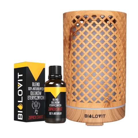 Bilovit Zestaw Dyfuzor Ultradźwiękowy + Olejek eteryczny Zapach Świąt 30 ml
